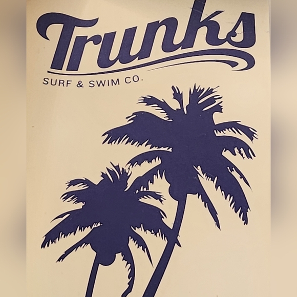 Trunks Surf And Swim Co. Blue Fish Pattern Swim Trunks W/pockets Size M - Picture 9 of 10